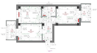 Уютная квартира 66 кв. м с яркими балконами для зрелой семейной пары