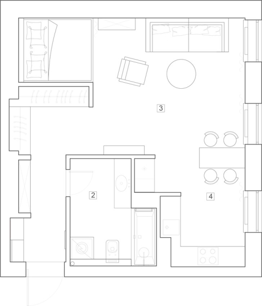 Легкость бытия: квартира 48 м² в центре Москвы