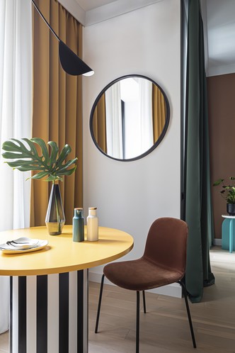 Маленькая квартира в стиле неомемфис 35 м²