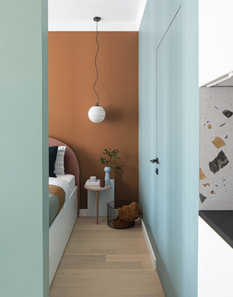 Маленькая квартира в стиле неомемфис 35 м²