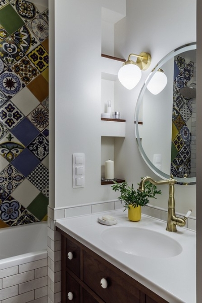 Акцентная стена в ванной: 6 потрясающих примеров от дизайнеров