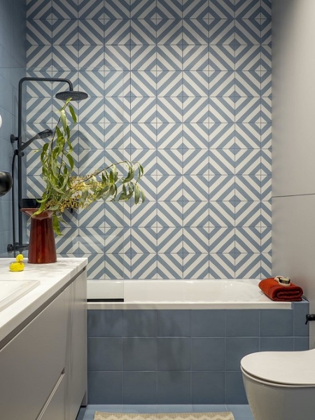 Акцентная стена в ванной: 6 потрясающих примеров от дизайнеров