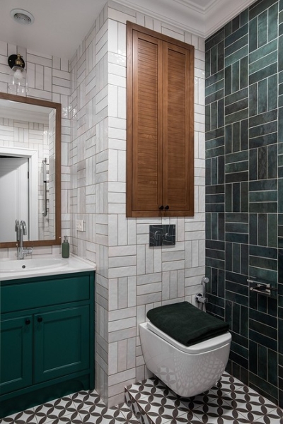 Акцентная стена в ванной: 6 потрясающих примеров от дизайнеров