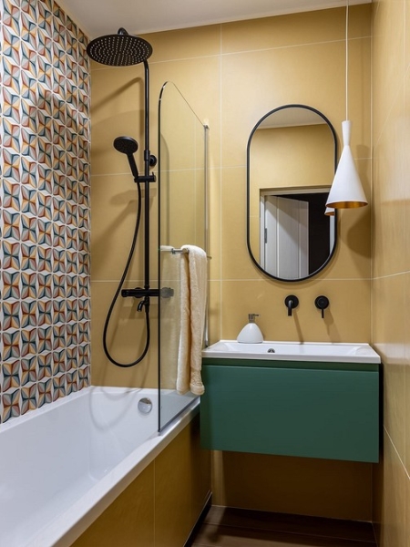 Акцентная стена в ванной: 6 потрясающих примеров от дизайнеров