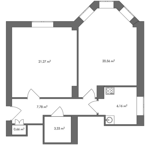 Дизайн двухкомнатной квартиры: 13 планировок «до-после» и 4 подходящих стиля (137 фото)