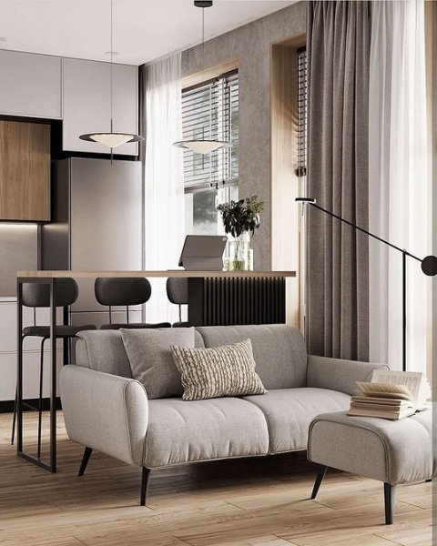 Как выглядит стильный диван на ножках: 53 модных примера