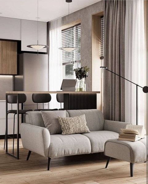 Как выглядит стильный диван на ножках: 53 модных примера