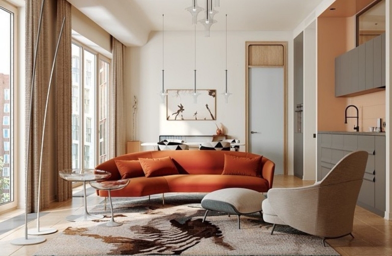 Как выглядит стильный диван на ножках: 53 модных примера