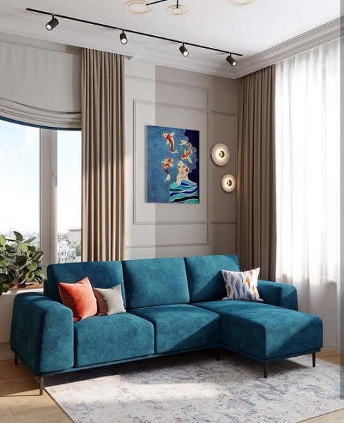 Как выглядит стильный диван на ножках: 53 модных примера