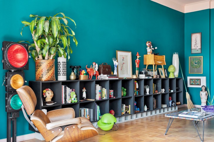 Красочная квартира с коллекцией винтажа в центре Сан-Паулу