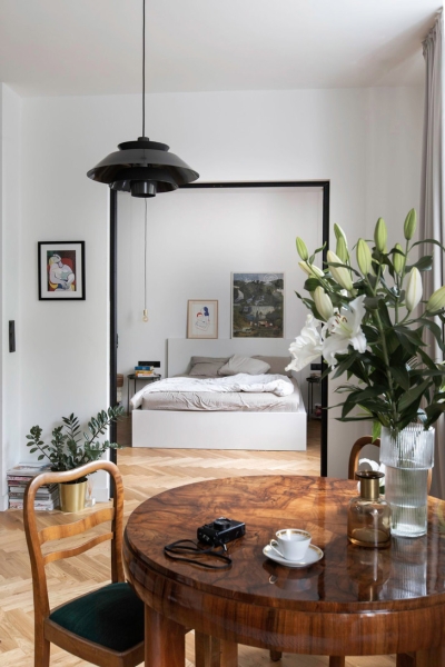 Атмосферная квартира в доме 1950-х годов в Варшаве