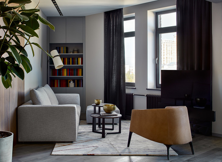 Брутальная квартира 78 м² с элементами минимализма