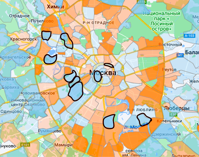 ИИ назвал районы Москвы, где жилье продать сложнее всего