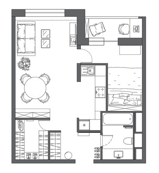 Из однушки в двушку: 5 реальных примеров от дизайнеров