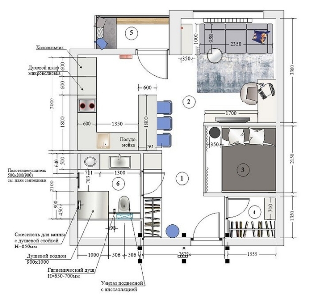Из однушки в двушку: 5 реальных примеров от дизайнеров