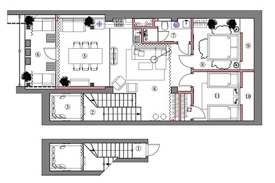 Как оформить интерьер для отдыха семьи с 5-ю детьми: реальный пример апартаментов в Адлере