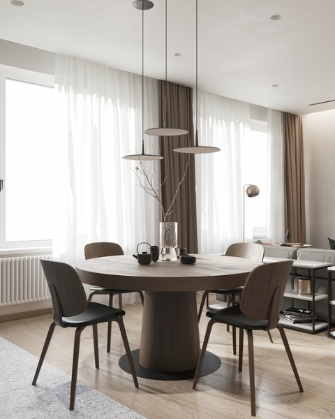 Круглый стол в интерьере: советы по выбору и 77 красивых фото в интерьере