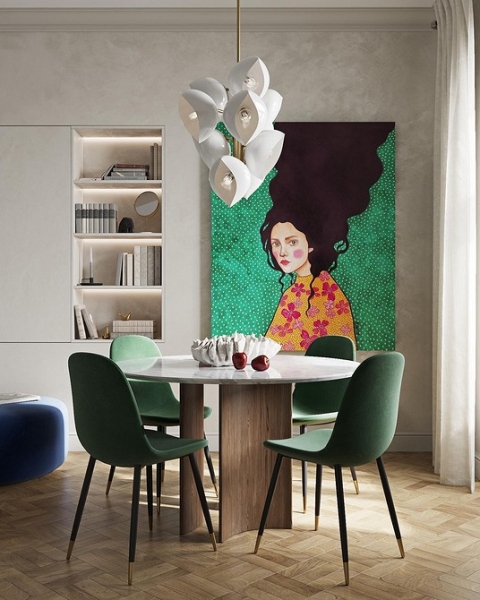 Круглый стол в интерьере: советы по выбору и 77 красивых фото в интерьере