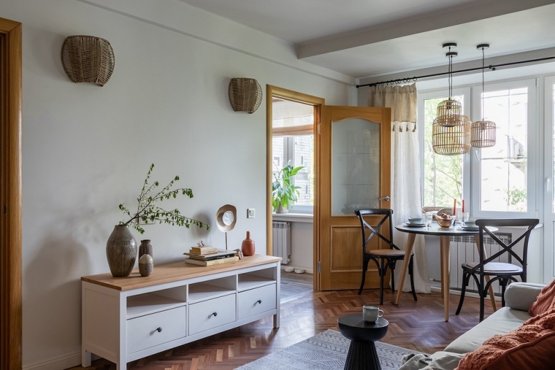 Потрясающее до и после: как дизайнер преобразила трехкомнатную хрущевку 57 кв. м