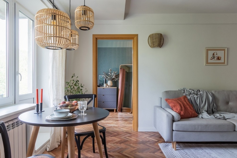 Потрясающее до и после: как дизайнер преобразила трехкомнатную хрущевку 57 кв. м