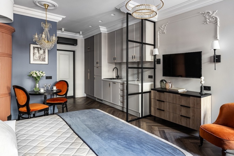 5 маленьких студий от дизайнеров, в которых поместилась кровать