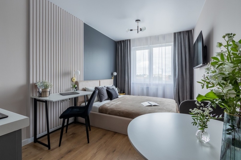 5 маленьких студий от дизайнеров, в которых поместилась кровать