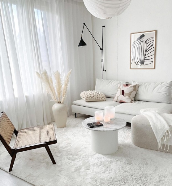 Белый цвет в интерьере: как использовать и с чем сочетать (47 фото)