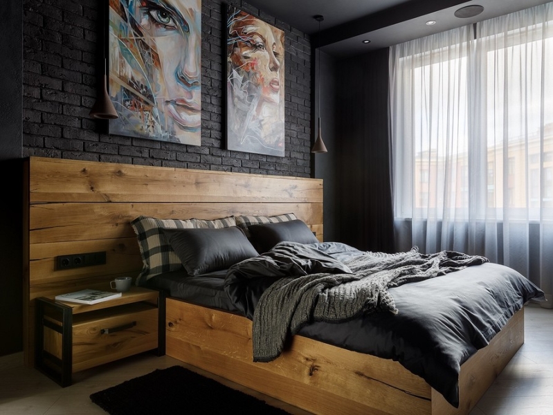 Черные шторы: как использовать в интерьере (70 фото)