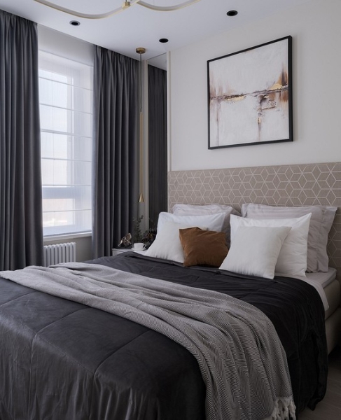 Черные шторы: как использовать в интерьере (70 фото)