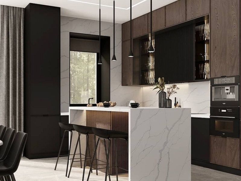 Черные шторы: как использовать в интерьере (70 фото)