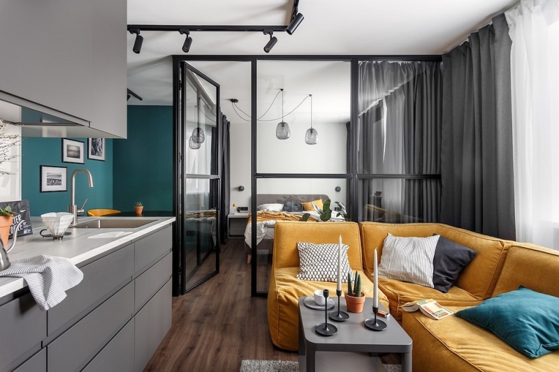 Черные шторы: как использовать в интерьере (70 фото)