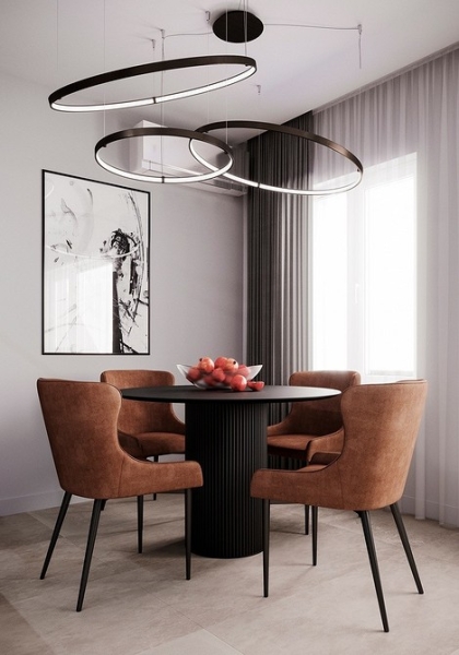 Черные шторы: как использовать в интерьере (70 фото)