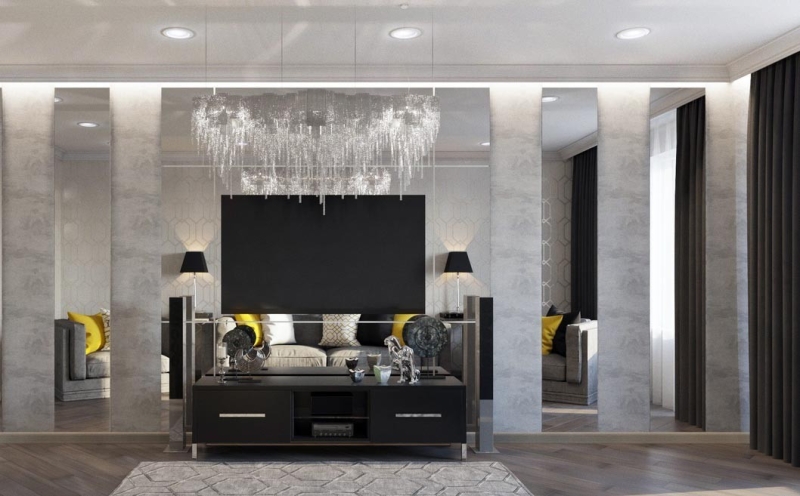 Черные шторы: как использовать в интерьере (70 фото)