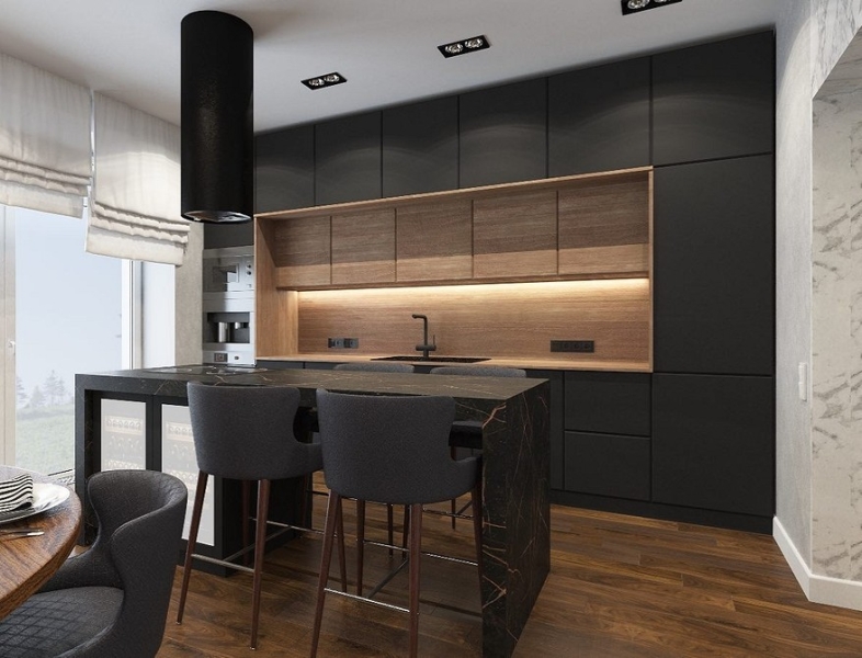 Черный интерьер: с чем сочетать и как использовать сложный цвет в разных комнатах (67 фото)