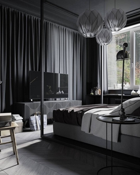 Черный интерьер: с чем сочетать и как использовать сложный цвет в разных комнатах (67 фото)