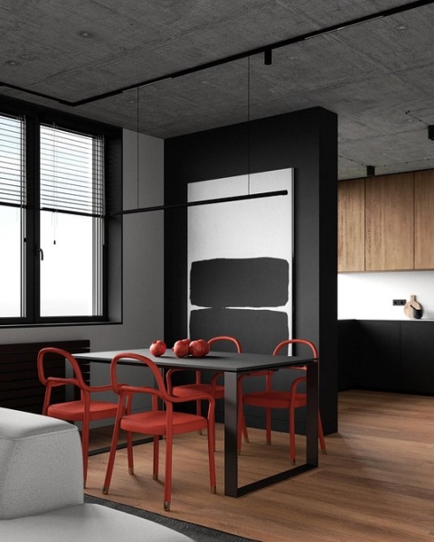 Черный интерьер: с чем сочетать и как использовать сложный цвет в разных комнатах (67 фото)