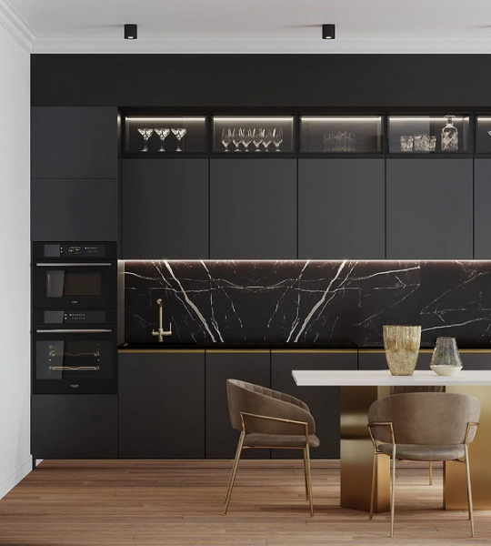 Черный интерьер: с чем сочетать и как использовать сложный цвет в разных комнатах (67 фото)