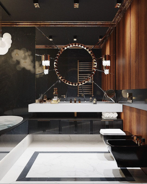 Черный интерьер: с чем сочетать и как использовать сложный цвет в разных комнатах (67 фото)