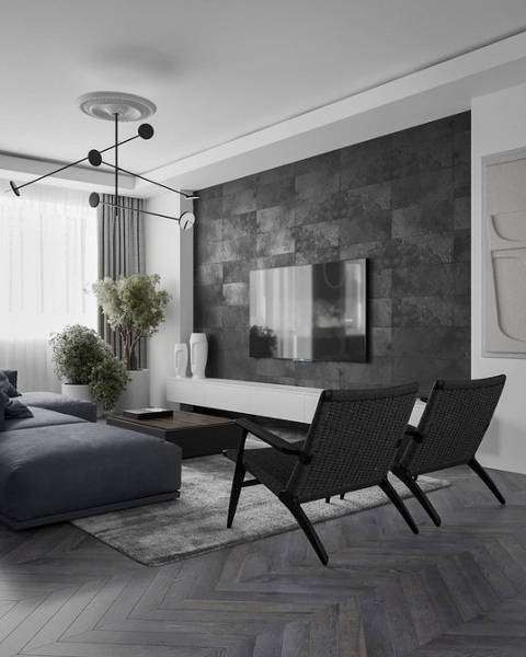 Черный интерьер: с чем сочетать и как использовать сложный цвет в разных комнатах (67 фото)