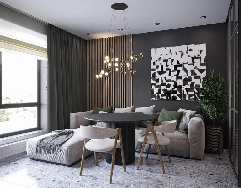 Черный интерьер: с чем сочетать и как использовать сложный цвет в разных комнатах (67 фото)