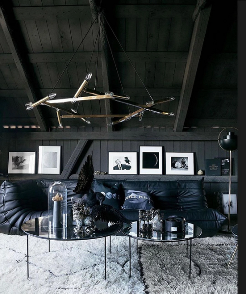 Черный интерьер: с чем сочетать и как использовать сложный цвет в разных комнатах (67 фото)