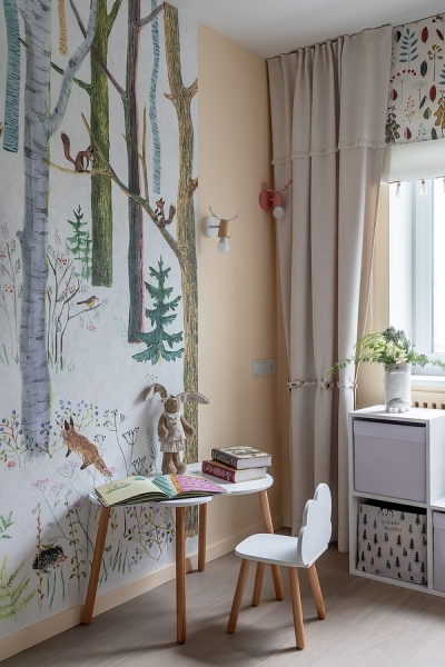 До и после: яркая трехкомнатная квартира в типовом панельном доме для семьи