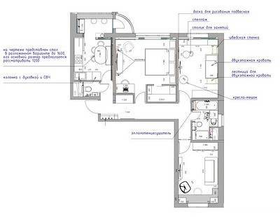 До и после: яркая трехкомнатная квартира в типовом панельном доме для семьи