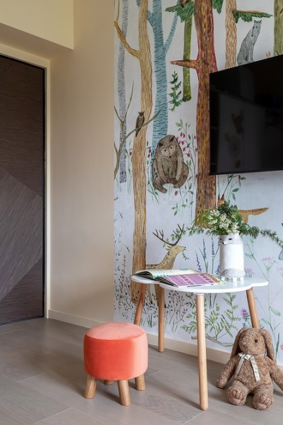 До и после: яркая трехкомнатная квартира в типовом панельном доме для семьи