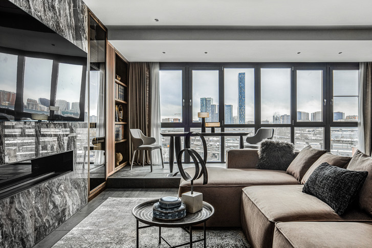 Этника и современный дизайн в квартире на Пресне