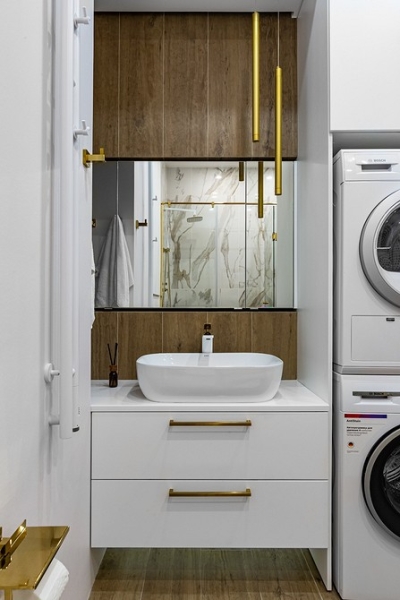 Как уместить все в дизайне ванной: туалет, стиральную машину, ванну или душ? Реальные планировки и 83 фото