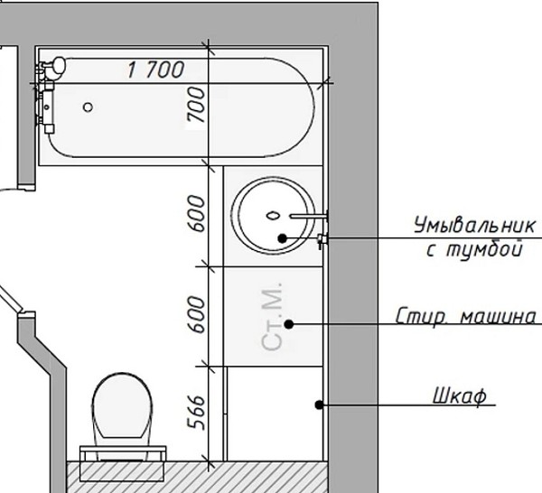 Как уместить все в дизайне ванной: туалет, стиральную машину, ванну или душ? Реальные планировки и 83 фото