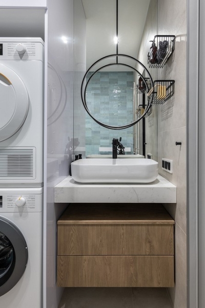 Как уместить все в дизайне ванной: туалет, стиральную машину, ванну или душ? Реальные планировки и 83 фото