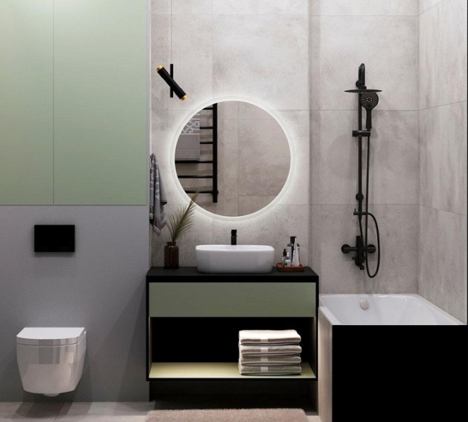 Как уместить все в дизайне ванной: туалет, стиральную машину, ванну или душ? Реальные планировки и 83 фото