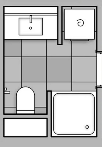 Как уместить все в дизайне ванной: туалет, стиральную машину, ванну или душ? Реальные планировки и 83 фото